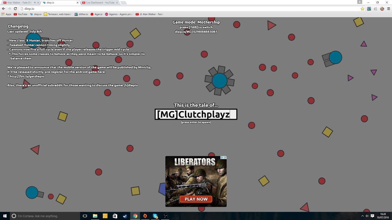 .io games live stream