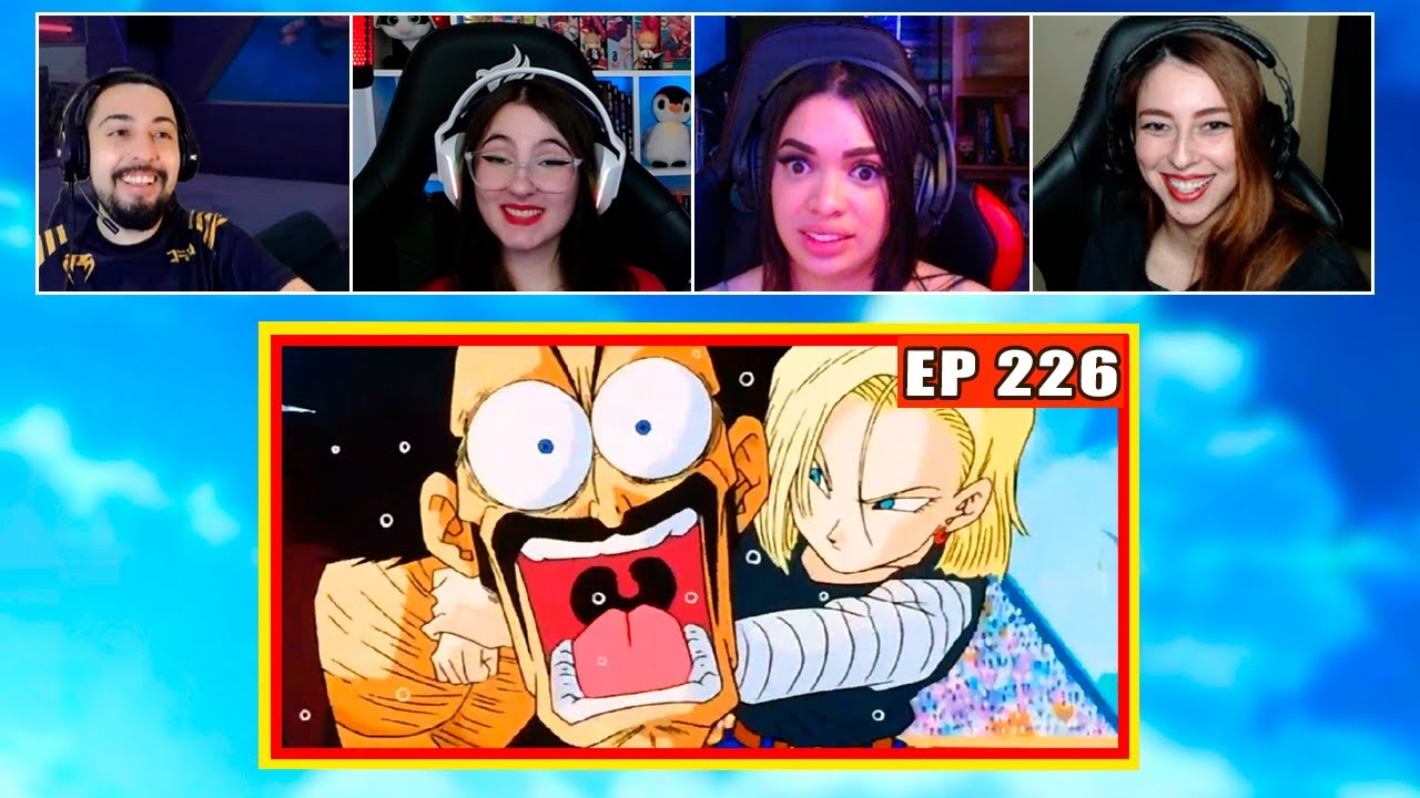 Numero 18 vs M.R Satan | 4 Pessoas Reagindo | Dragon Ball Z - EP 226