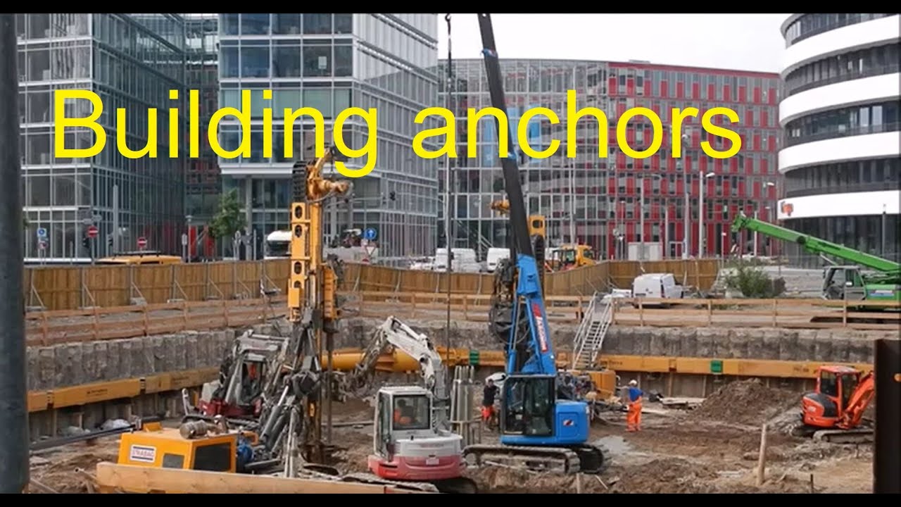 Building anchors are drilled into the ground