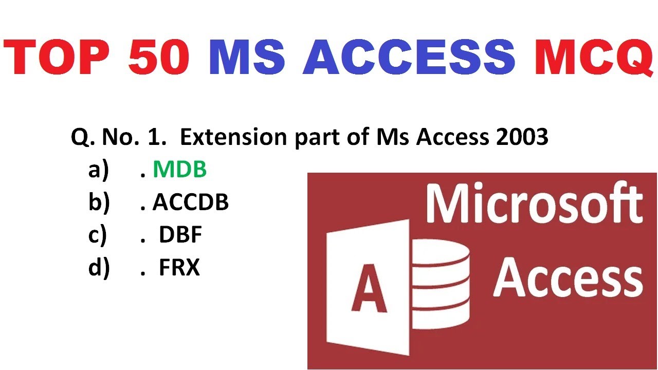 50 лучших вопросов и ответов по MS Access MCQ | Microsoft Office | MS Office | Самое важное по MS...