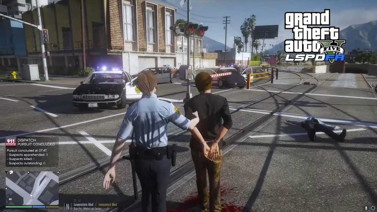 Let's Play LSPDFR Without Additional Plugins - R.P.D Female Officer City Patrol #gta #gta5 #lspdfr