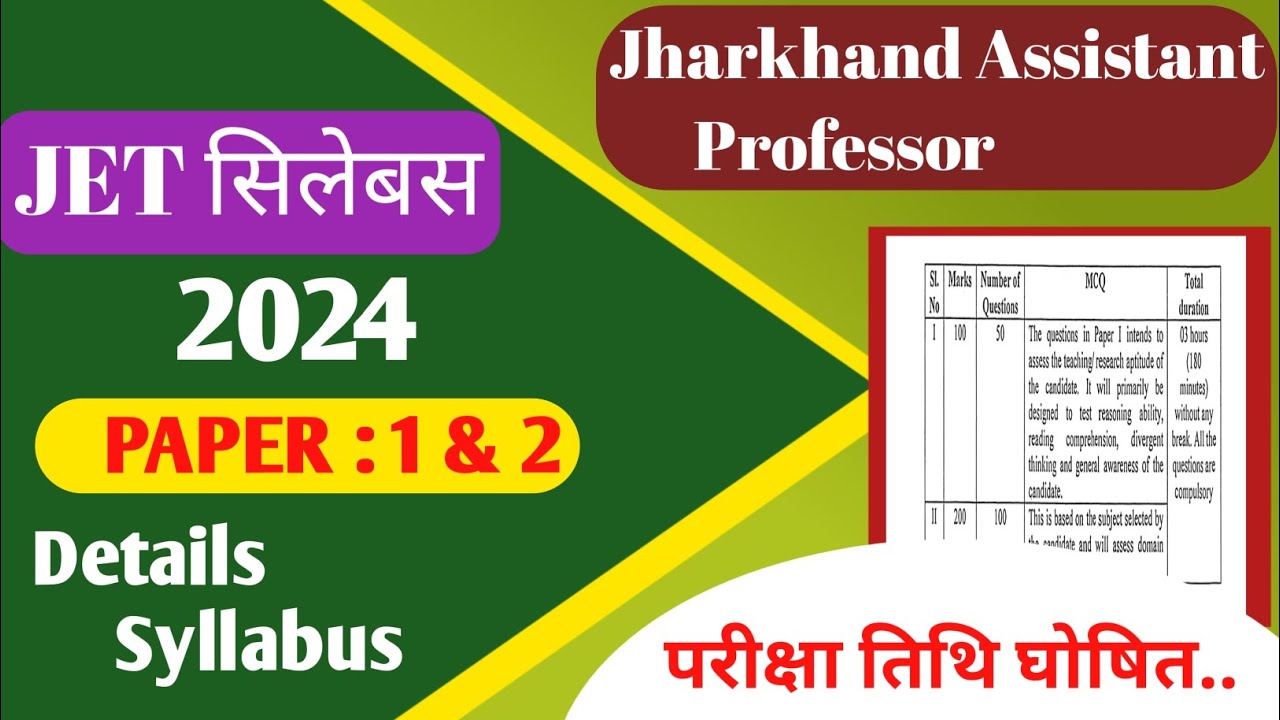 🔥JET Syllabus & Exam Pattern 2024 !! JET  Details Syllabus...