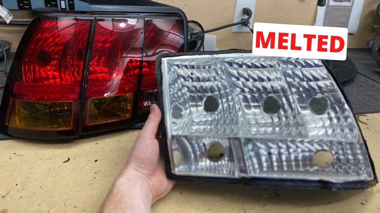 how NOT to refurbish NEW EDGE MUSTANG tail lights
