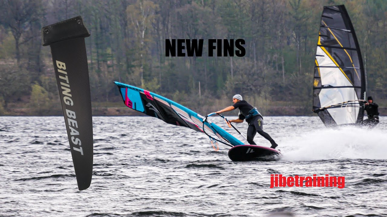 Testing new Slalomfin model & overpowered jibetraining