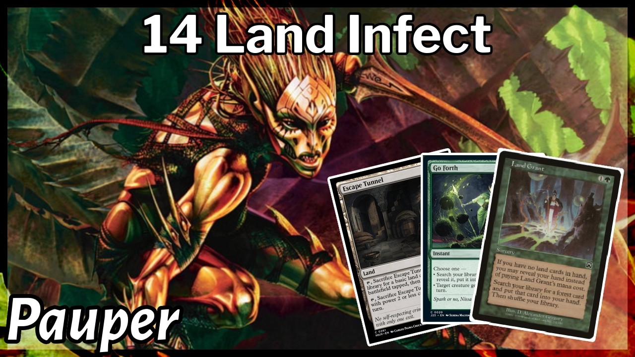 Is 14 Land Infect better than Normal Infect??? | MTGO | Pauper