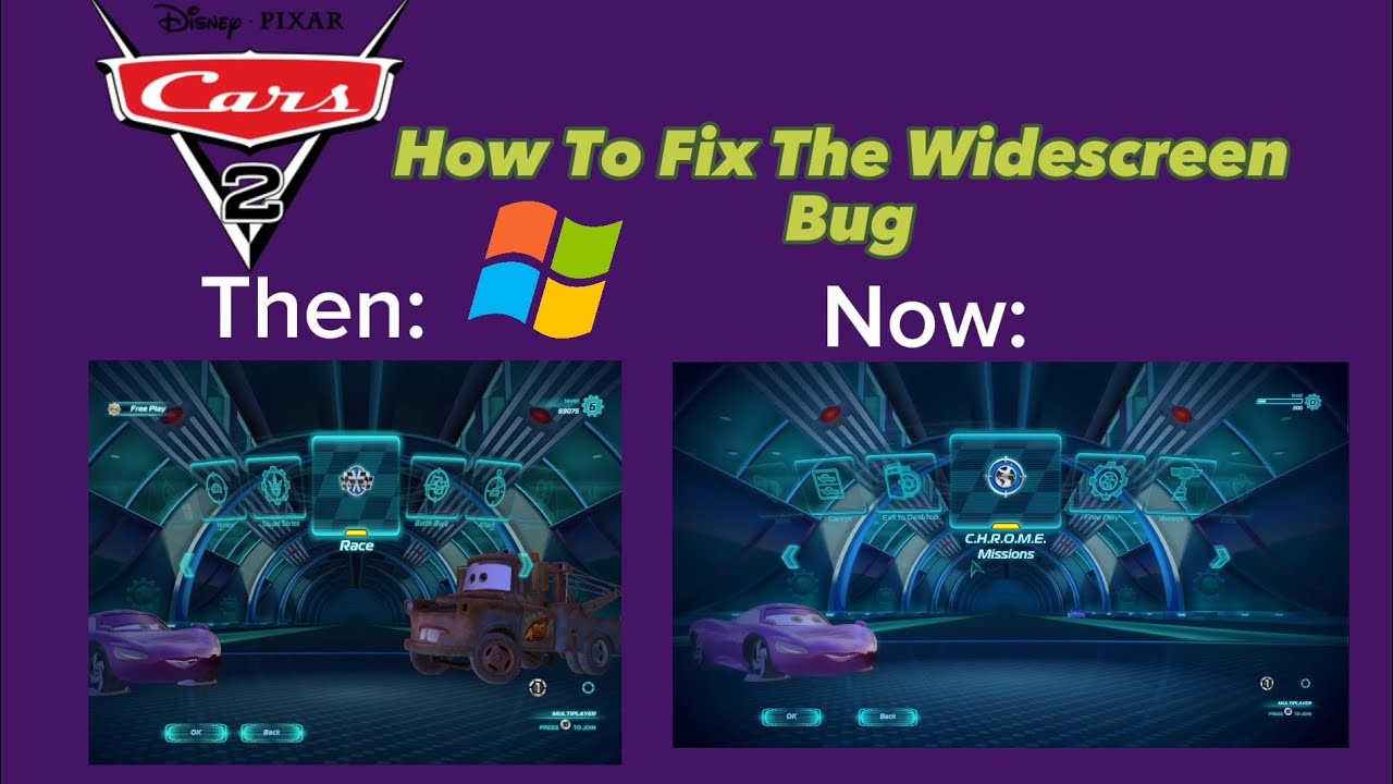 How to fix the Widescreen bug for Cars 2 (PC)