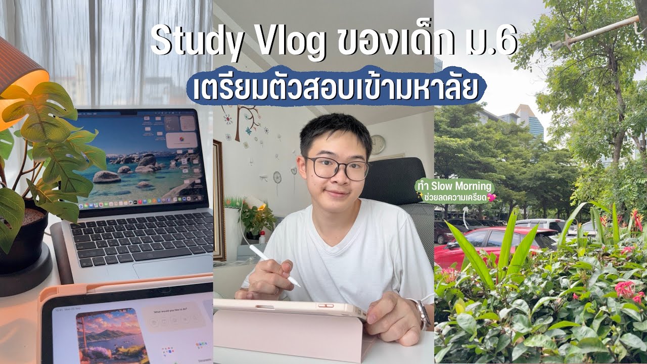 Study Vlog ฉบับเด็ก ม.6 อ่านหนังสือเตรียมตัวสอบเข้ามหาลัย | MogMogstudygram