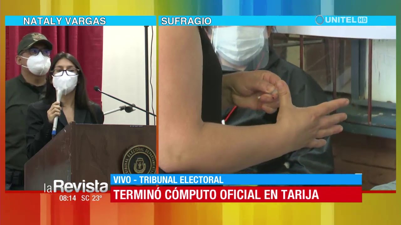 Tarija es el primer departamento en cerrar cómputo, ganó CC con el 50.24%