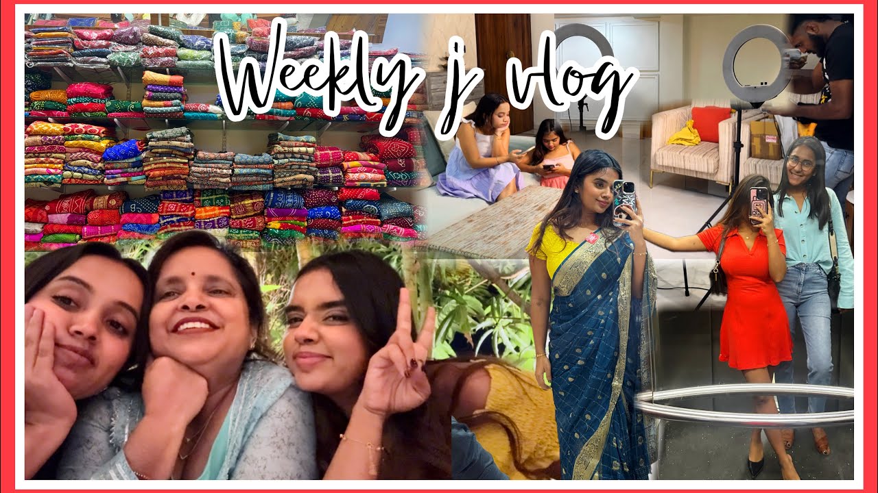 Let’s go saree shopping 🛍️ | Gardening 🪴 | Weekly J  vlog🎀