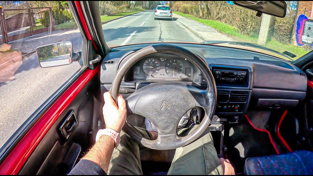 1997 Citroen AX [1.0 50HP] |0-100| POV Test Drive #1649 Joe Black