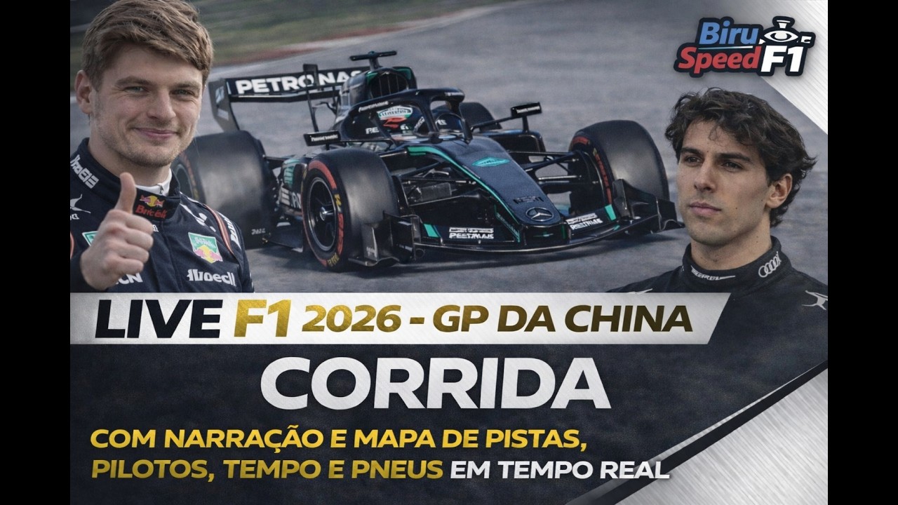LIVE F1 2026 - GP da China | Corrida AO VIVO com Narração, Tempos e Estratégias