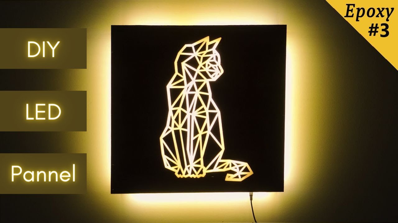 DIY - Un Tableau en Bois et Résine Epoxy avec Rétro-Eclairage LED !