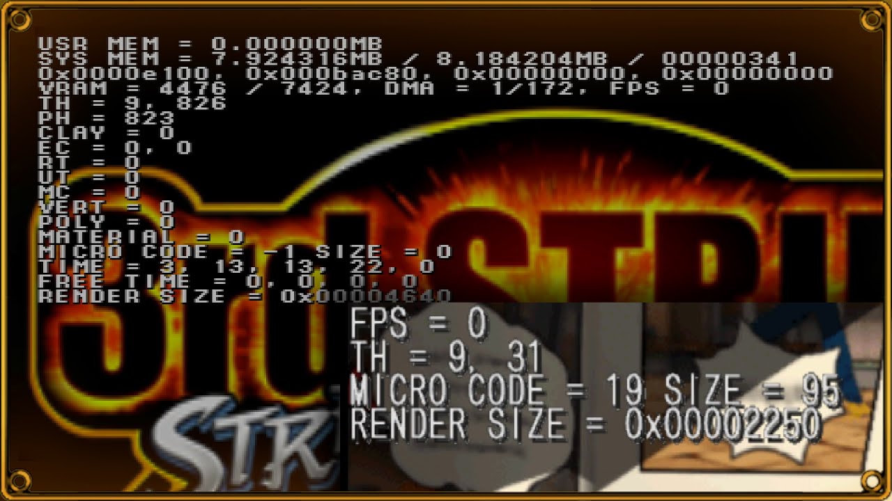 [GioGio PS2] Частично восстановленный экран отладки