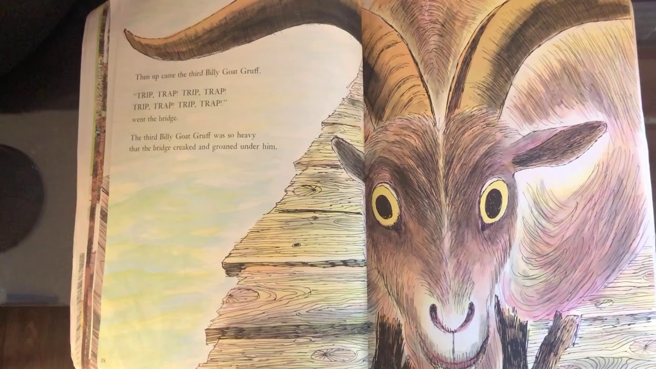 Three Billy Goats Gruff read along book by Paul Galdone.