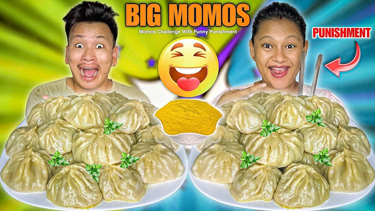 BIG MOMOS EATING CHALLENGE IN 3 MINUTES 😱 || Buff Juicy Momos With Funny Punishment 😂 || Eating Show
