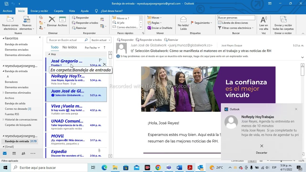 Como crear un listado o grupo  de contactos y como personalizar carpetas en Outlook 365