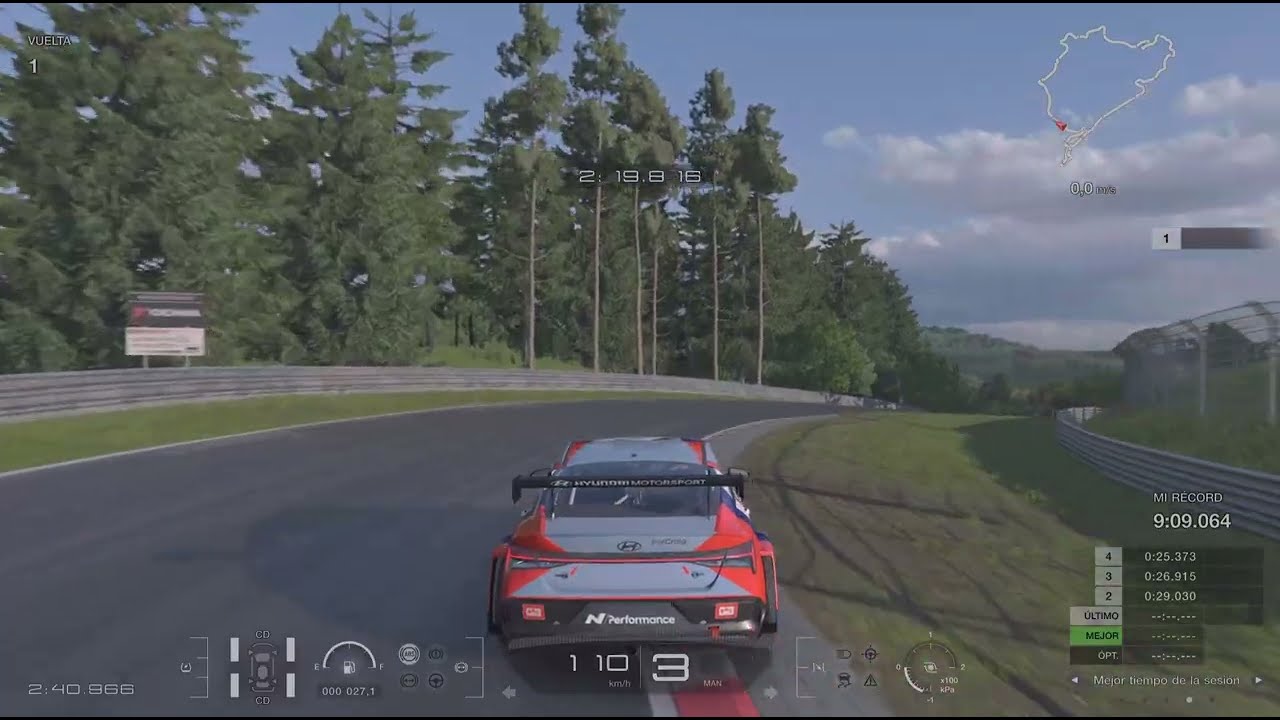 GT7 Contrarreloj Hyundai Elantra TC nurburgring nordschleife con mando Oro ¿Podre mantenerlo?