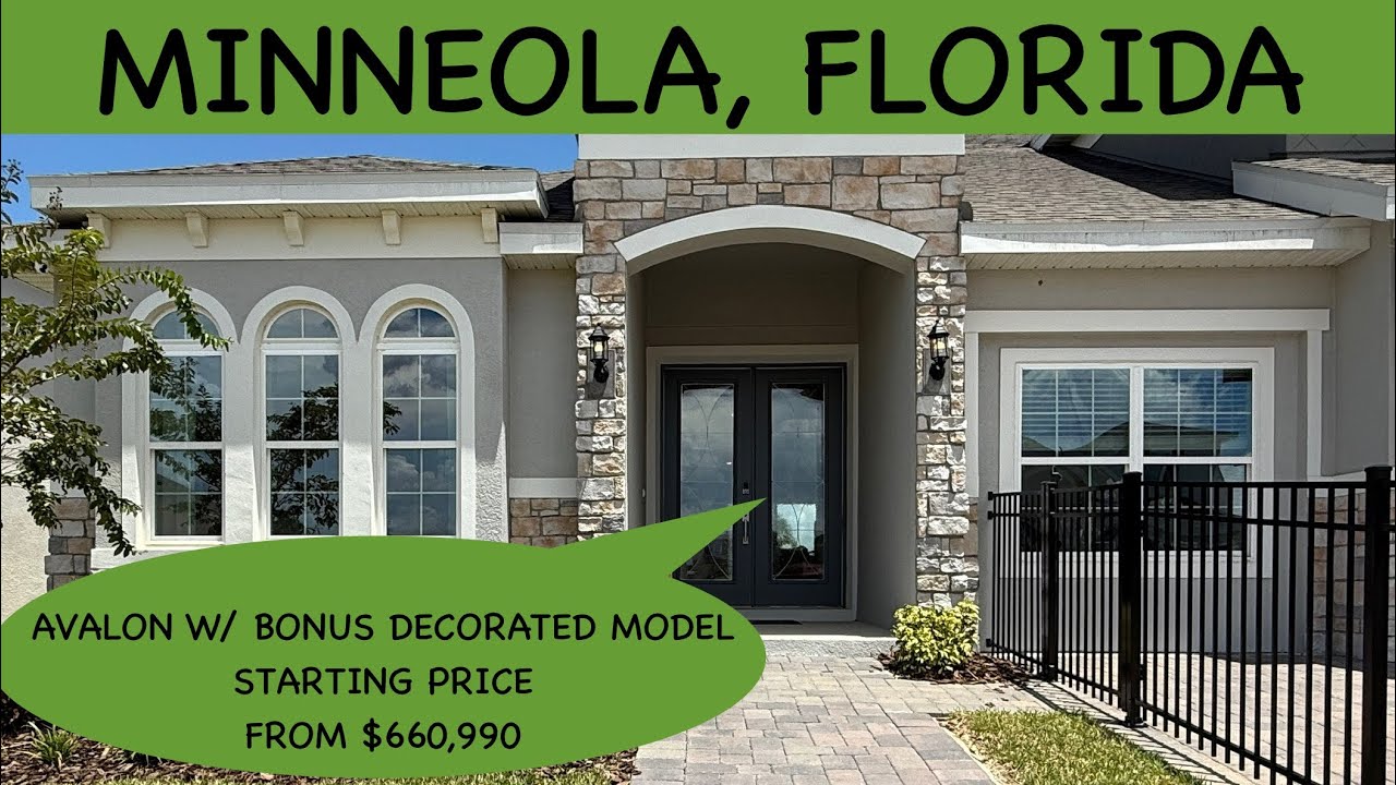 New Home Tour.  The Hills of Minneola Community Minneola, FL. Avalon W/ Bonus Decorated Model.