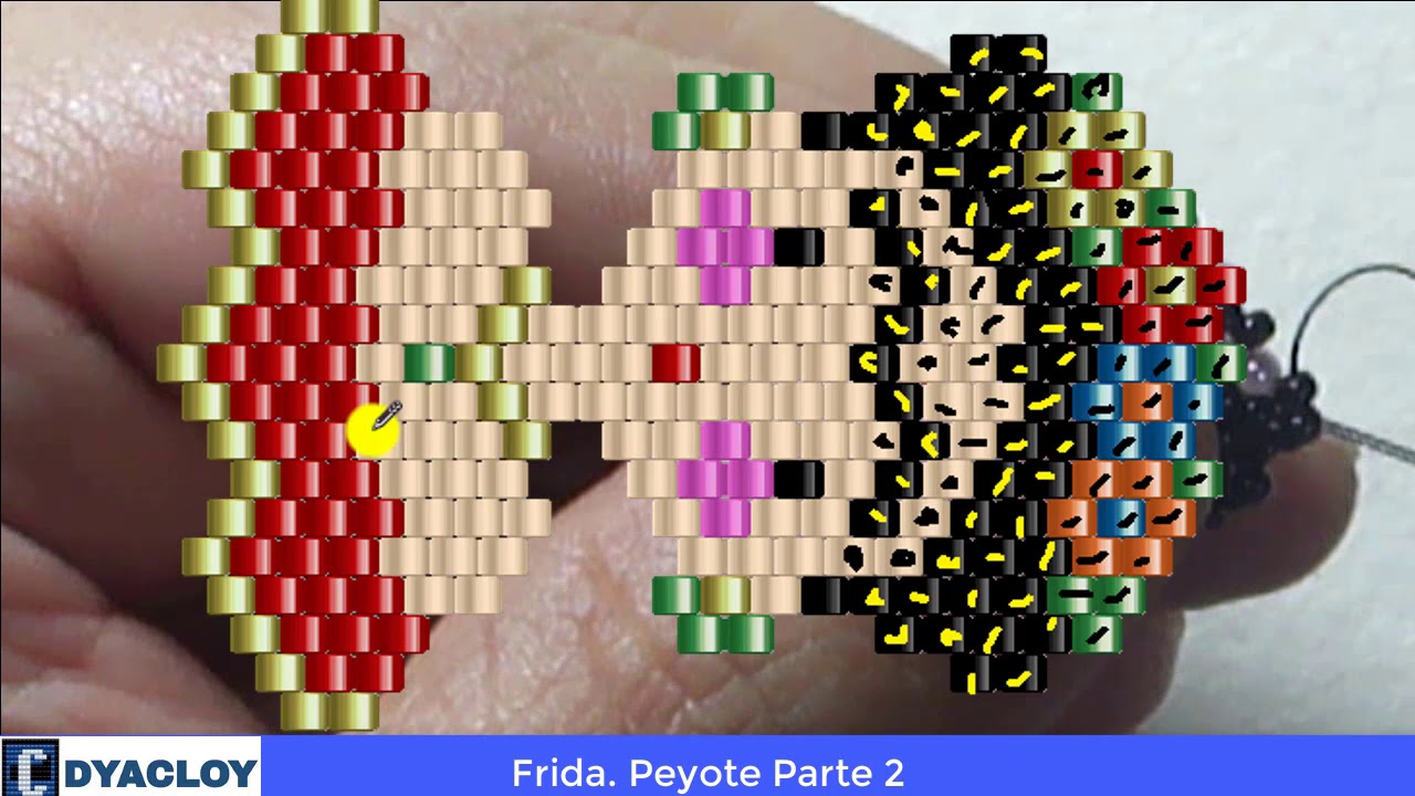Frida en Mostacilla ►Técnica peyote.😱😱. Parte 2.