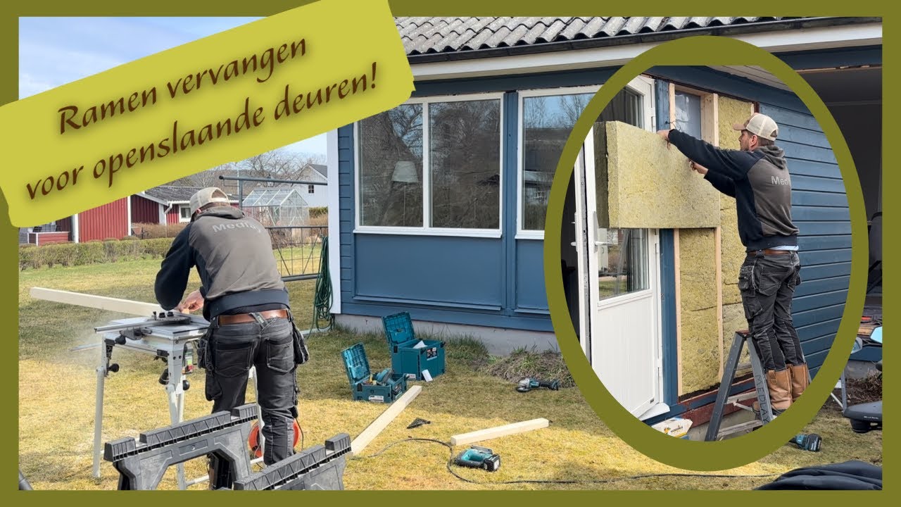 Wonen in Zweden 🇸🇪 KORTE BOUWVLOG! We vervangen ramen voor openslaande deuren. Vlog #56