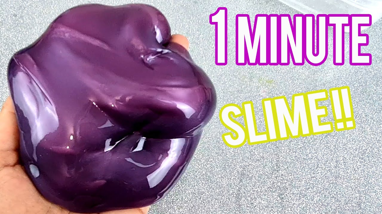 1 MINUTE SLIME CHALLENGE😱👅🎧 How to make WATER GLOSSY slime in 1 minute at home