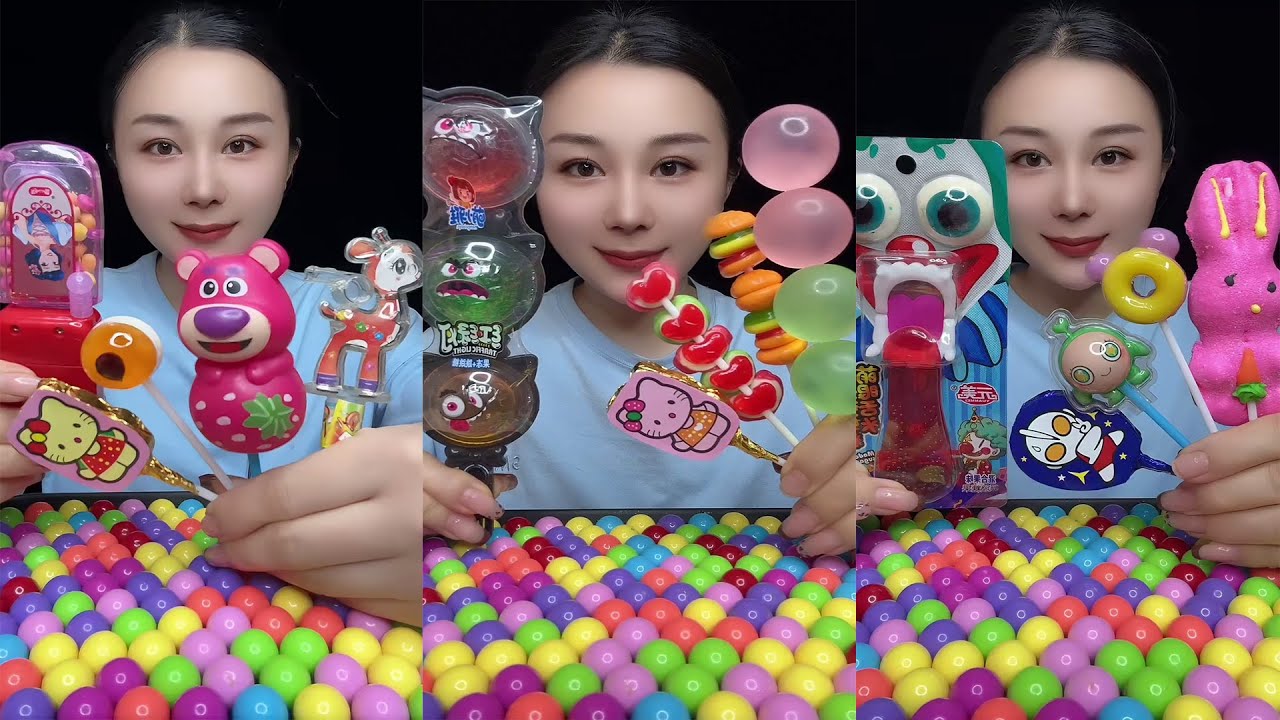 Безумные конфеты ASMR 🍭✨ Хрустящие, мягкие и радужные лакомства, которые заставят ваш мозг улыбну...