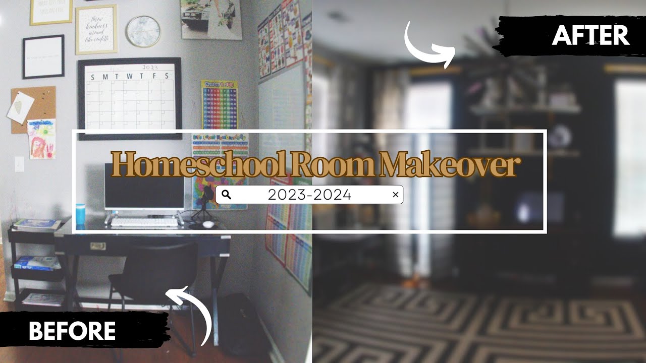 Homeschool Room Makeover 2023-2024| Before & After | Revamp, Declutter, Organize, Clean!!