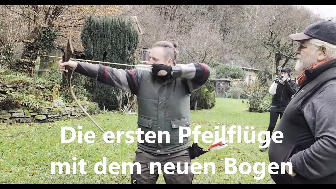 Die ersten Pfeilflüge mit dem neuen Luxbow - Wamputah - Bogenschießen - Hybrid - Bogen