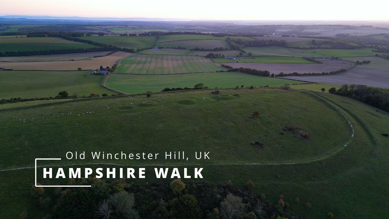 Hampshire walk - Old Winchester Hill, UK - DJI Mini 3 Pro in 4K