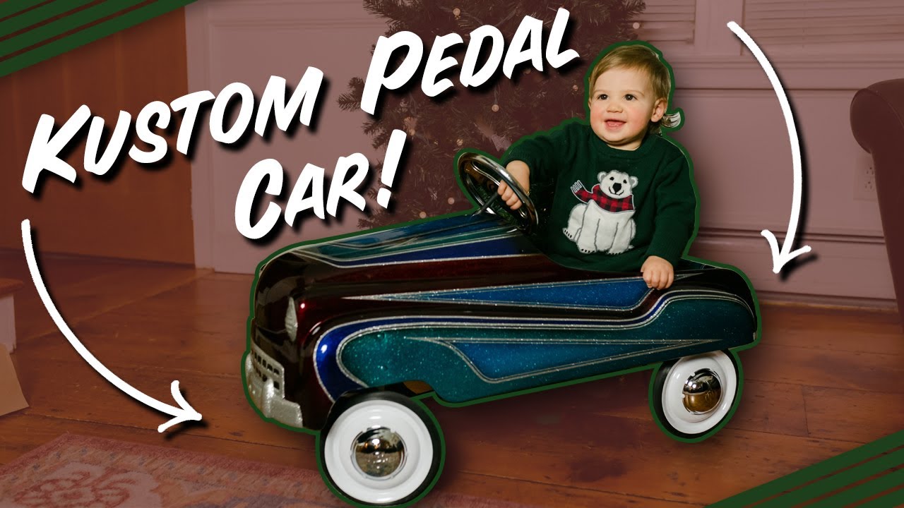 Custom Metal Flake Painted Murray Champion Pedal Car For Christmas!