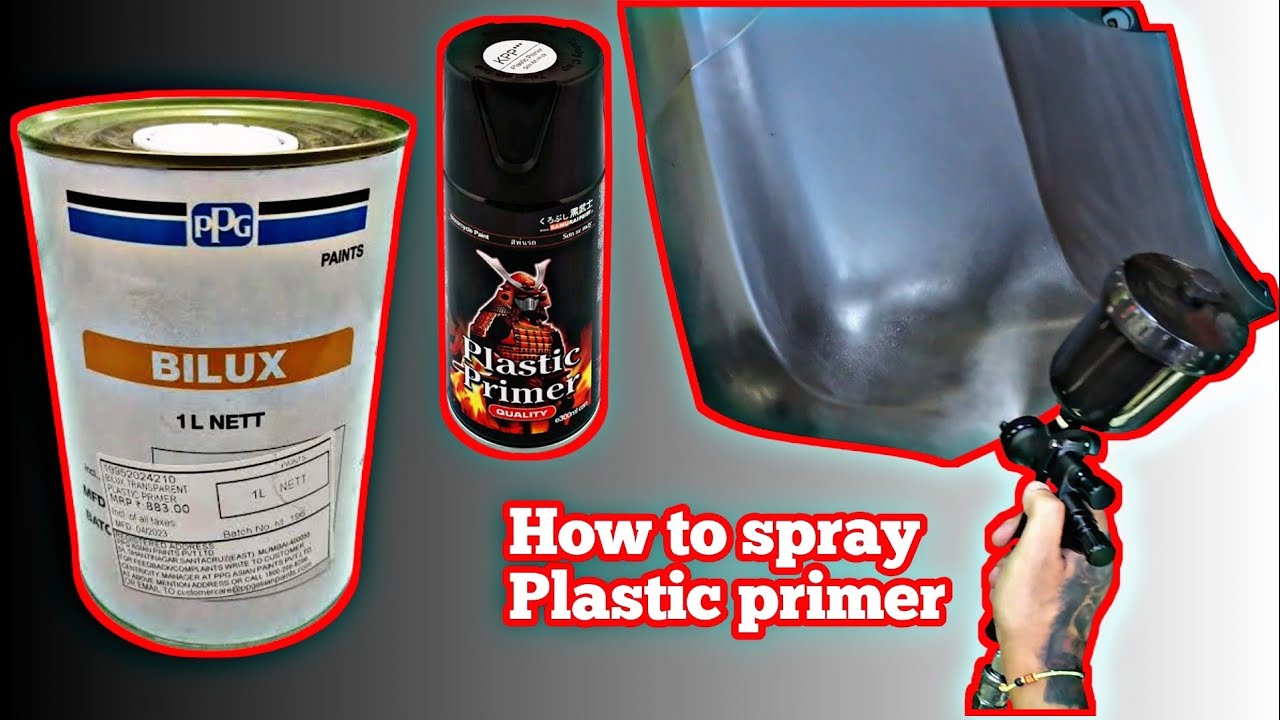 How to spray plastic primer on new raw plastic parts of bikes and cars