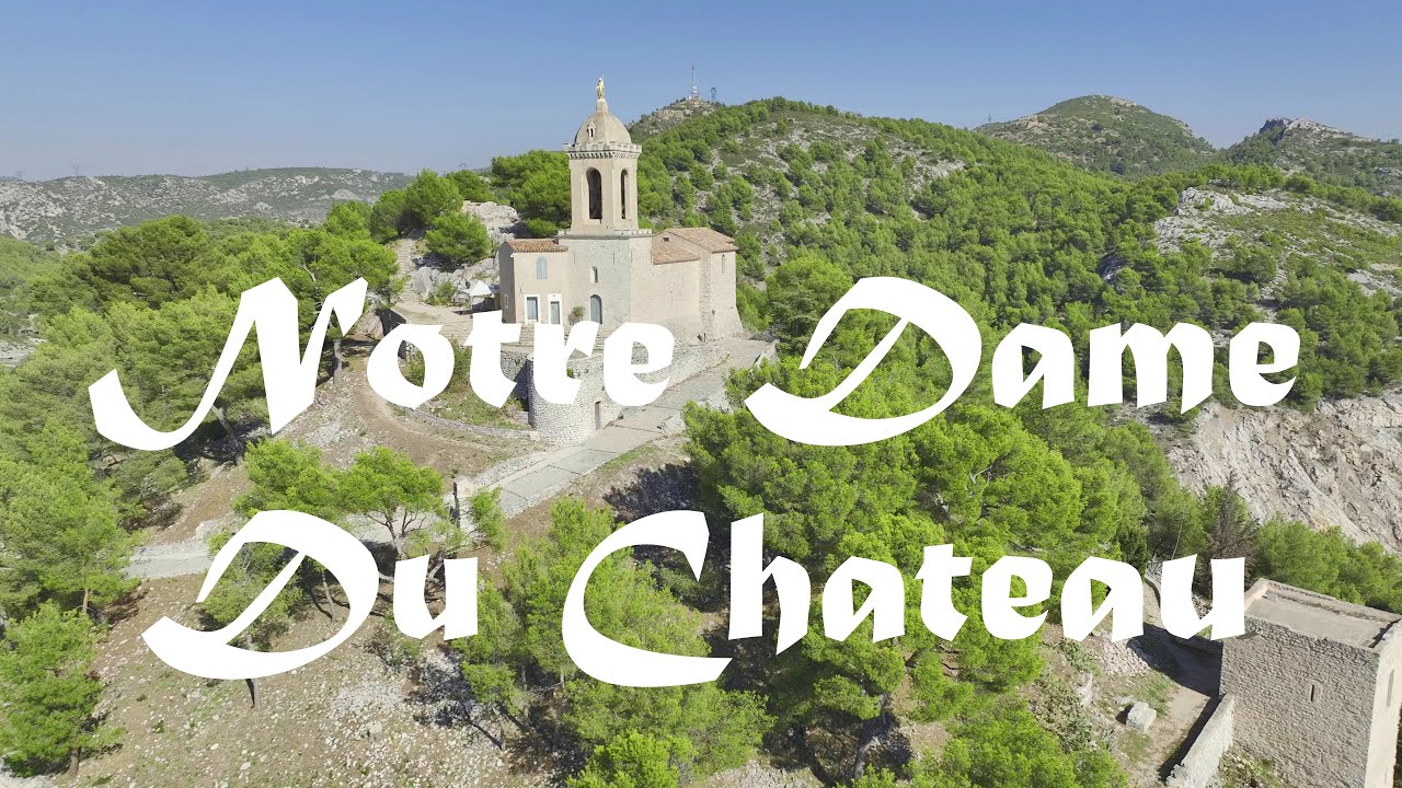 Allauch,Notre Dame Du Chateau Vue Du Ciel 4K