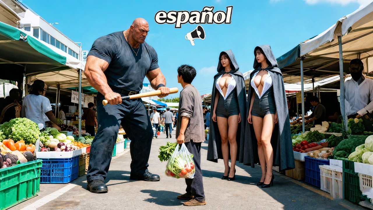 ¡Pobre desafiado por gigante de 3 metros!es un dios guerrero oculto y vence a todos de un golpe.