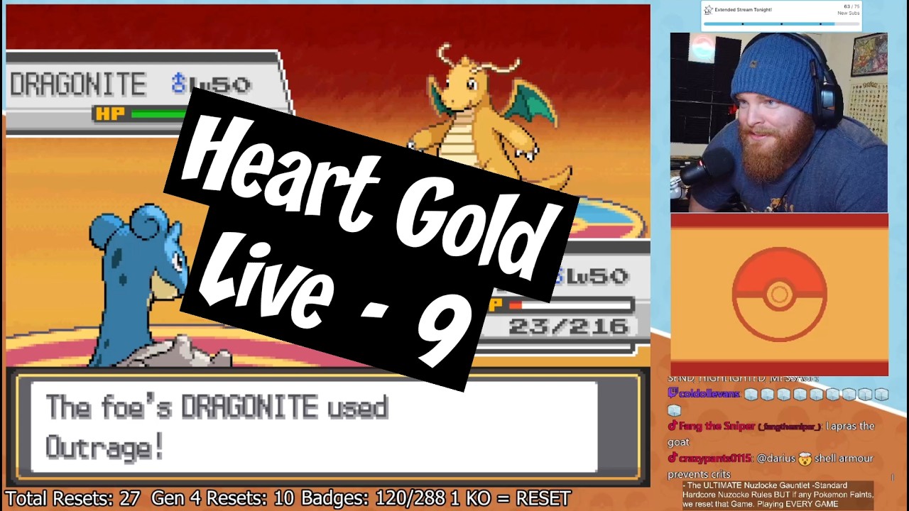 ELITE 4, Heart Gold! Deathless Nuzlocke Gauntlet!