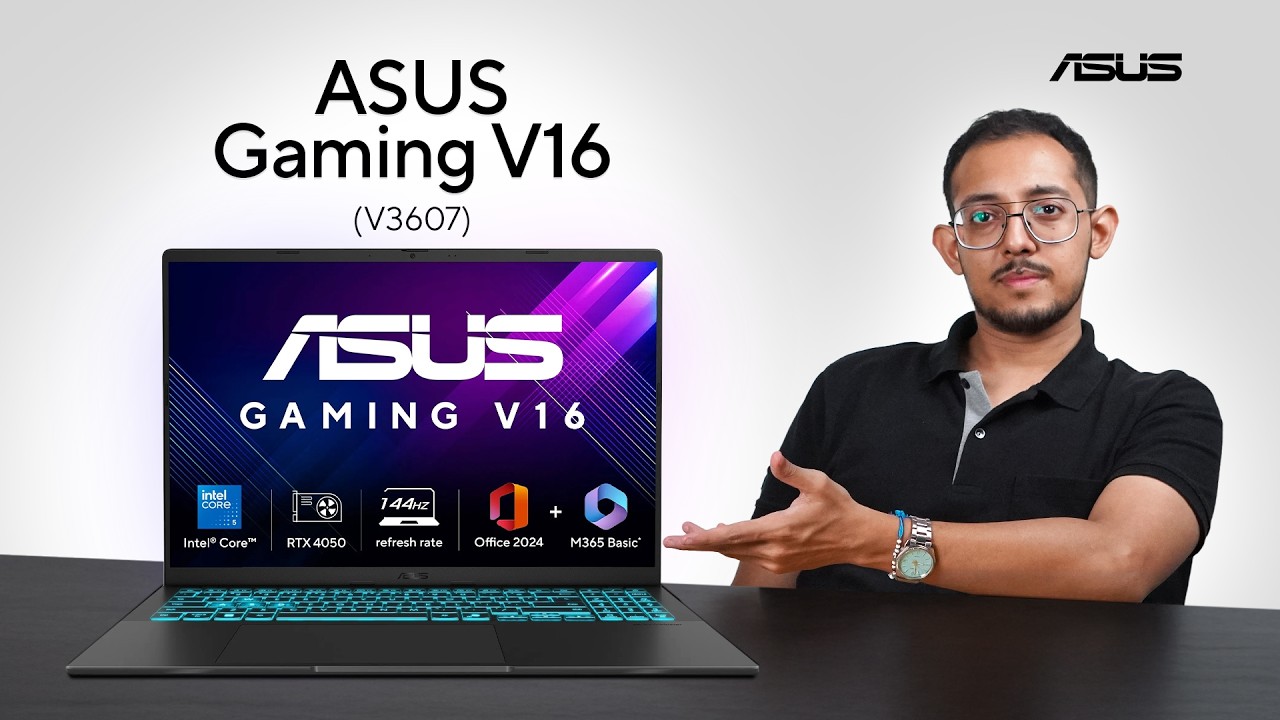 ASUS Gaming V16 (2025) | Intel Core 7 240H + RTX 5060 for Smooth, Powerful Gaming (Hindi)