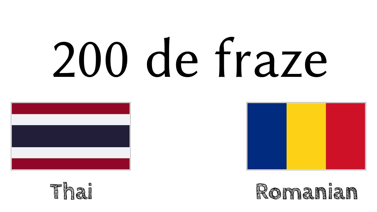200 de fraze - Thailandeză - Română