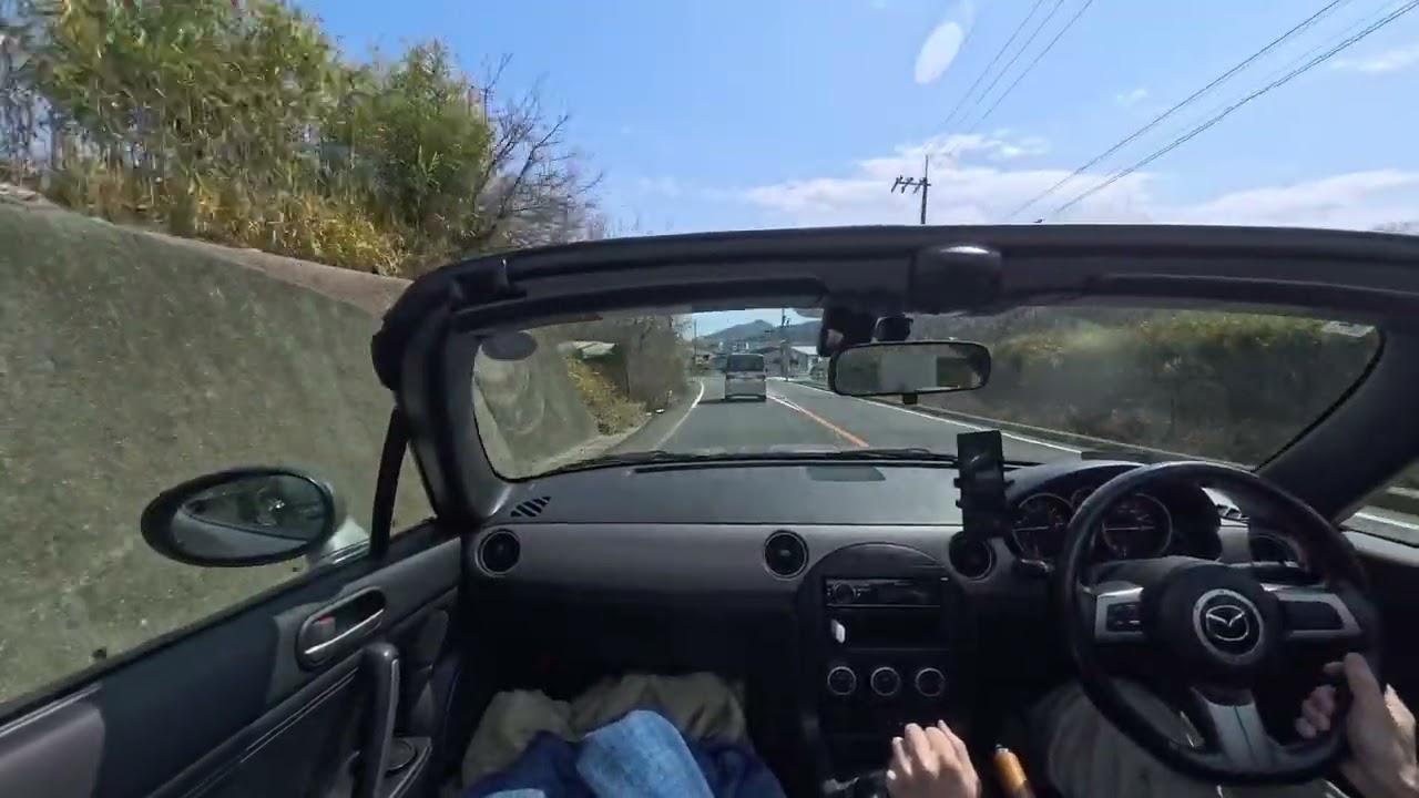 NCロードスター　外部マイクをマフラー近辺に 納車2週間後のドライブ