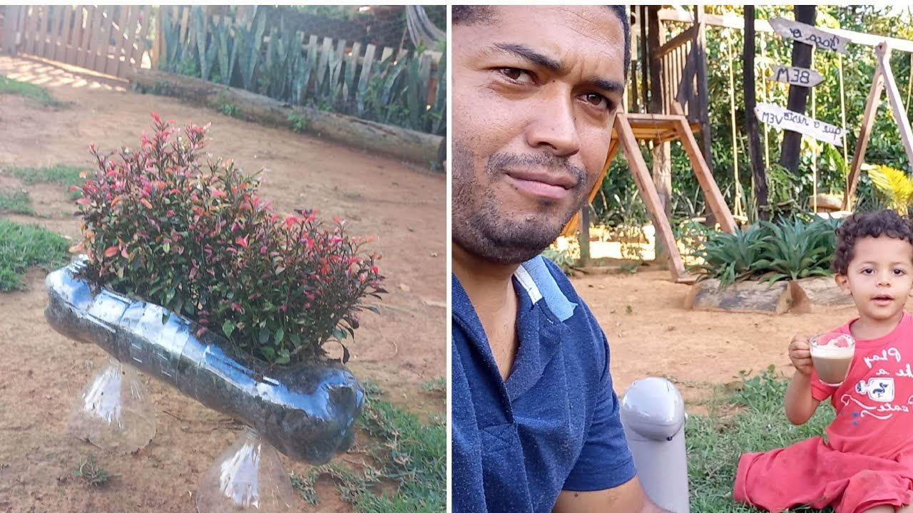 LINDA FLOREIRA SUSTENTÁVEL COM GARRAFA PET PARA SEU JARDIM!!!