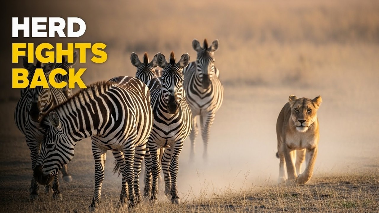 The Herd Fought Back — The Lion Chose the Wrong Zebra