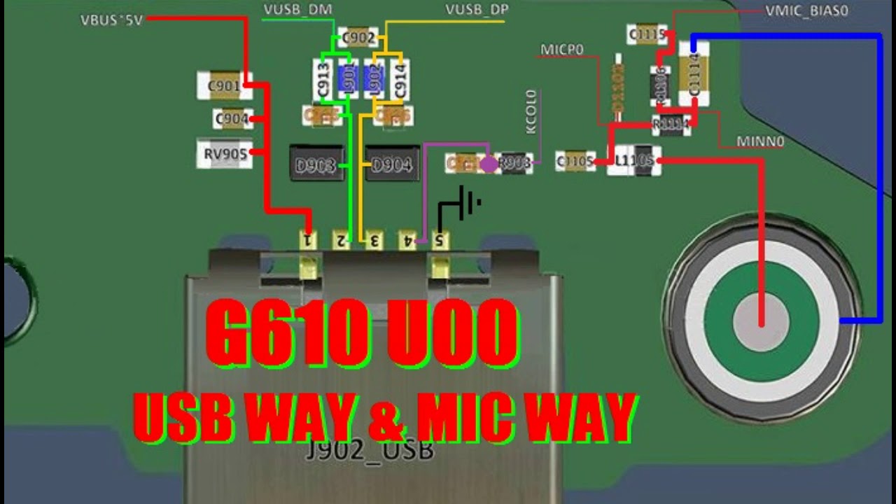 Huawei G610 Usb & Mic Solution Jumper Ways