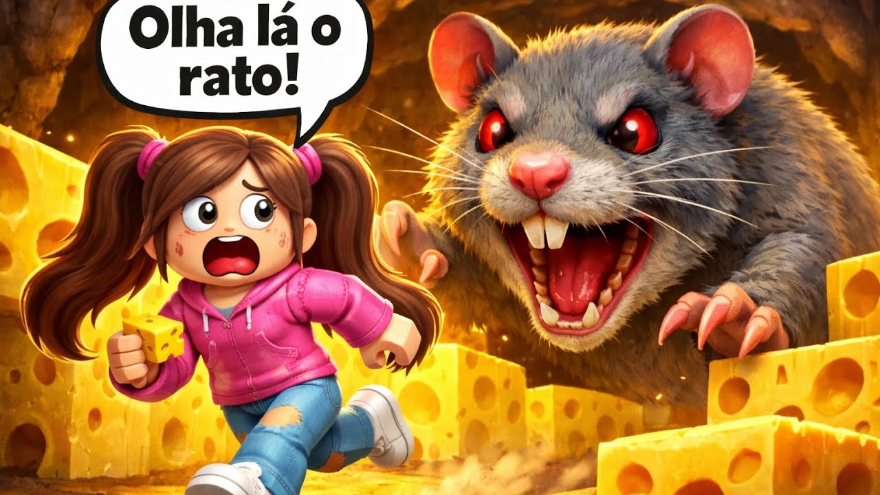O rato está correndo atrás de mim no labirinto de queijos 