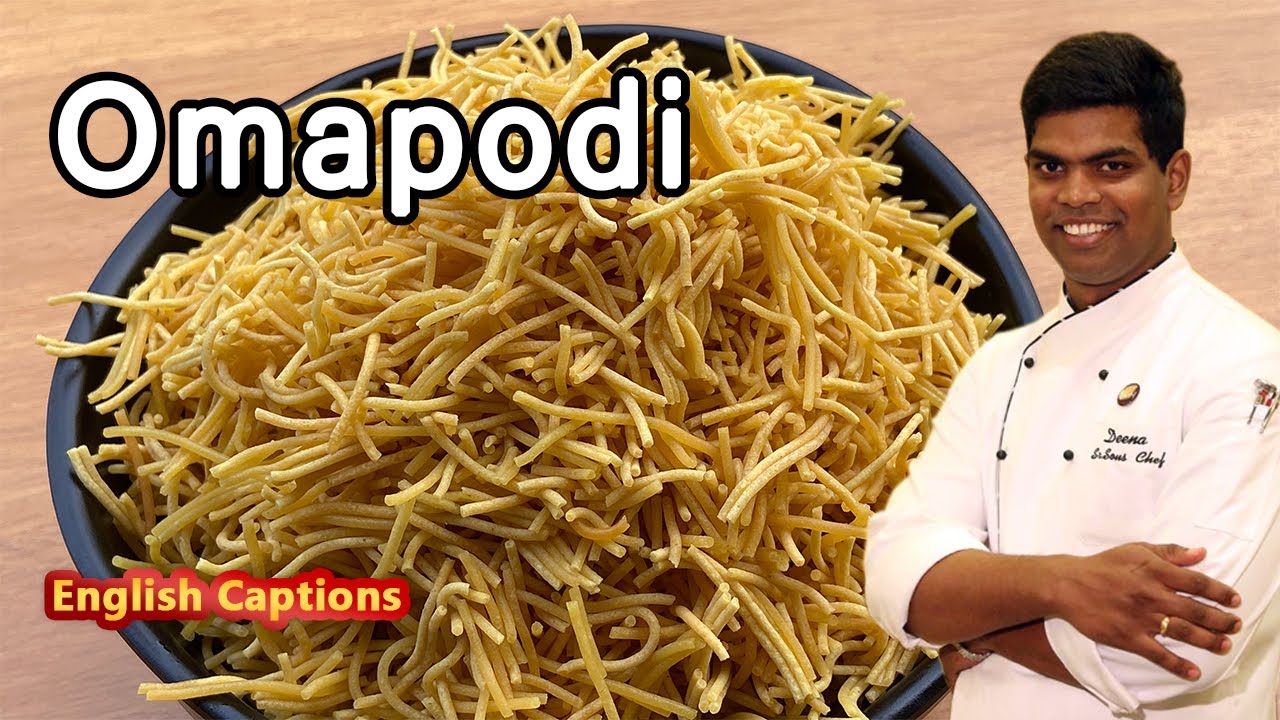 Omapodi Recipe in Tamil | Diwali Snack Recipe | Besan Sev | Mixture | CDK#198 | Chef Deena's Kitchen