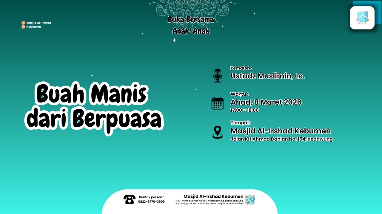 [LIVE] Kajian Buka Bersama Anak - Ustadz Muslimin , Lc.