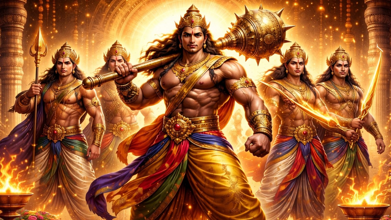 ಪಾಂಡವರ ಪರಾಕ್ರಮ | ಭೀಮಸೇನ ಭಜನೆ 🔥 | ಮಹಾಭಾರತದ ವೀರ ಭೀಮನ ಮಹಿಮೆ | Powerful Kannada Bhajan