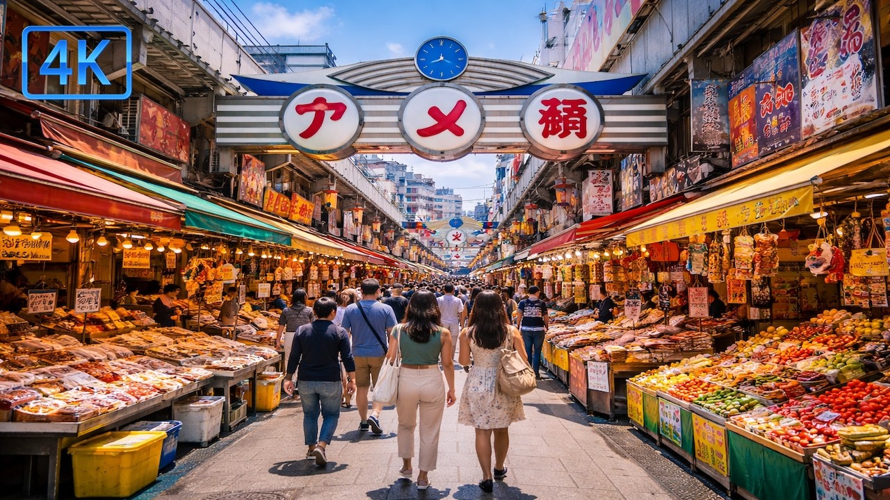 [4K HDR] Ueno Market Tokyo Walk 🇯🇵 | Street Food & Shopping in 4K HDR