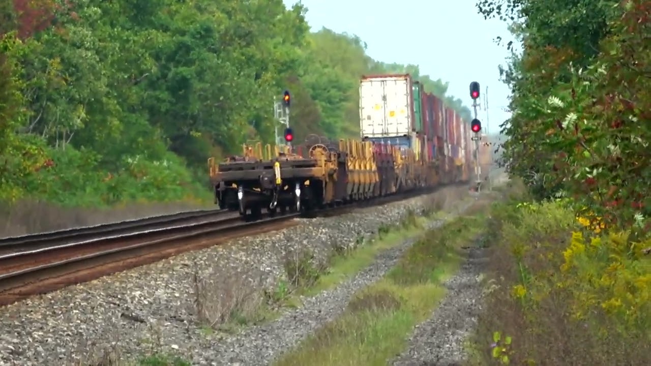 CSX and NS Trains Meet! Train Screams On Freshly Ground Rails! Chasing Big BNSF Train + More Trains!