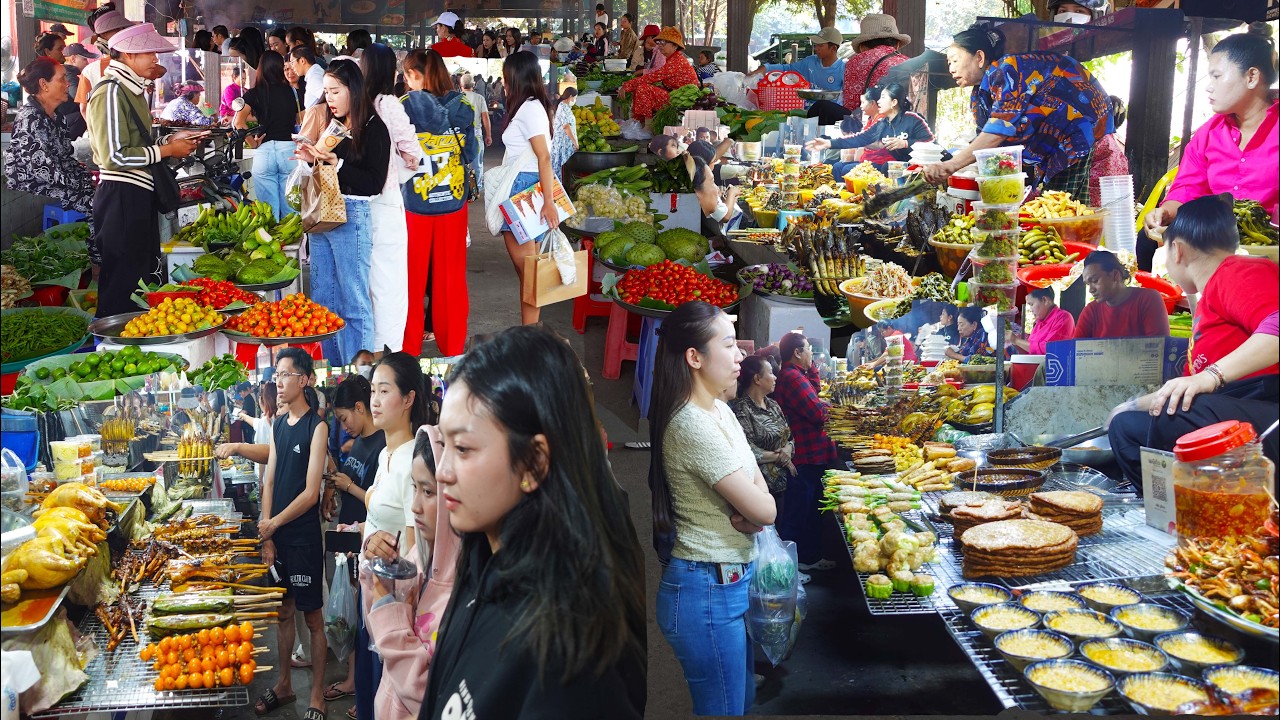 Best CAMBODIAN Street Food Review 2026​ - delicious Grilled meat, Chickens, Natural Fruit, Vegetable