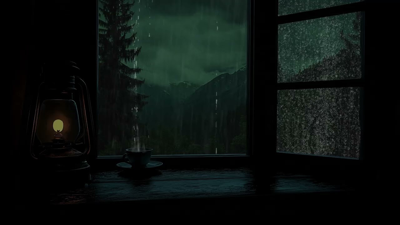 Soft Rain Falling Outside the Window | Cozy Bedroom Rain Ambience for Peaceful Sleep