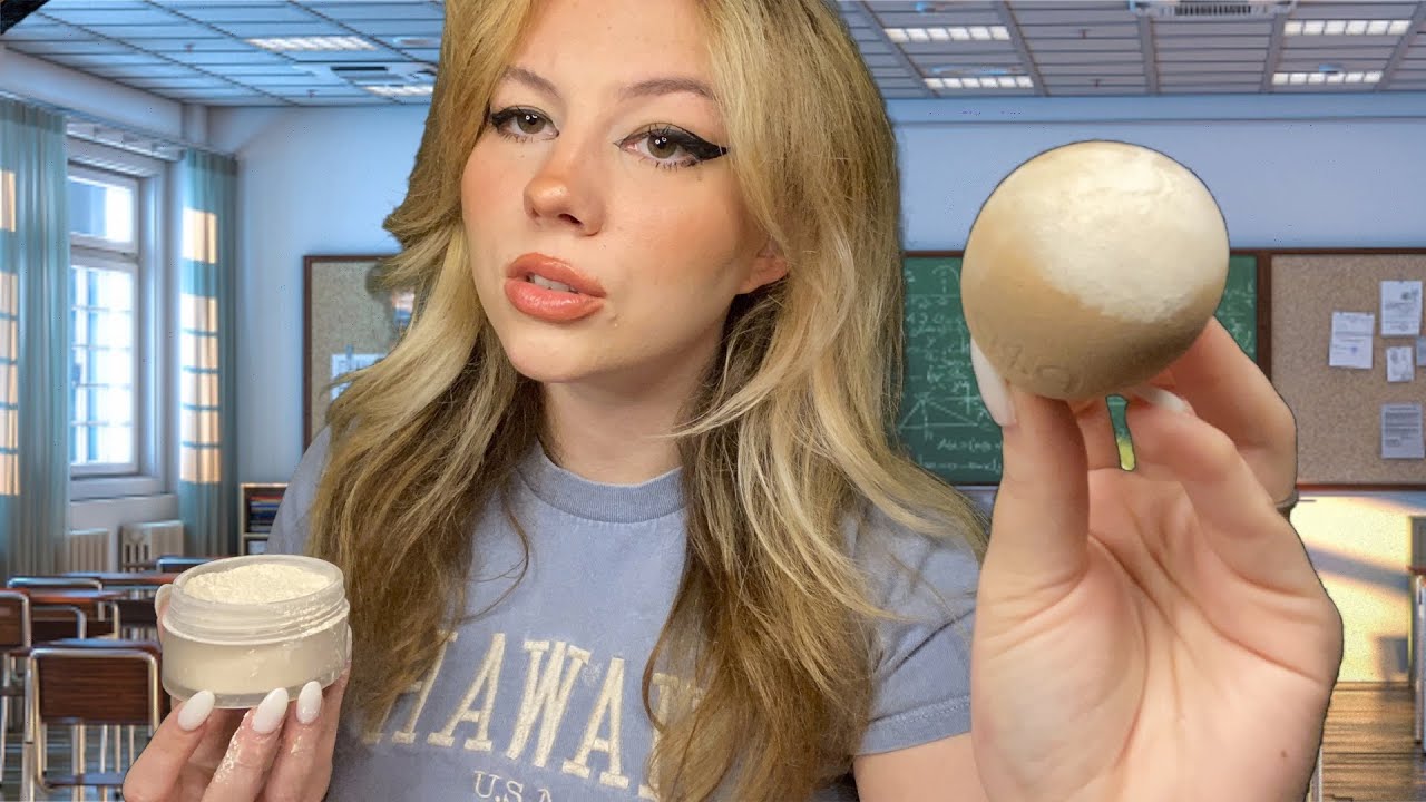 ASMR Jealous Friend Does Your Makeup In Class 🙄 (toxic)