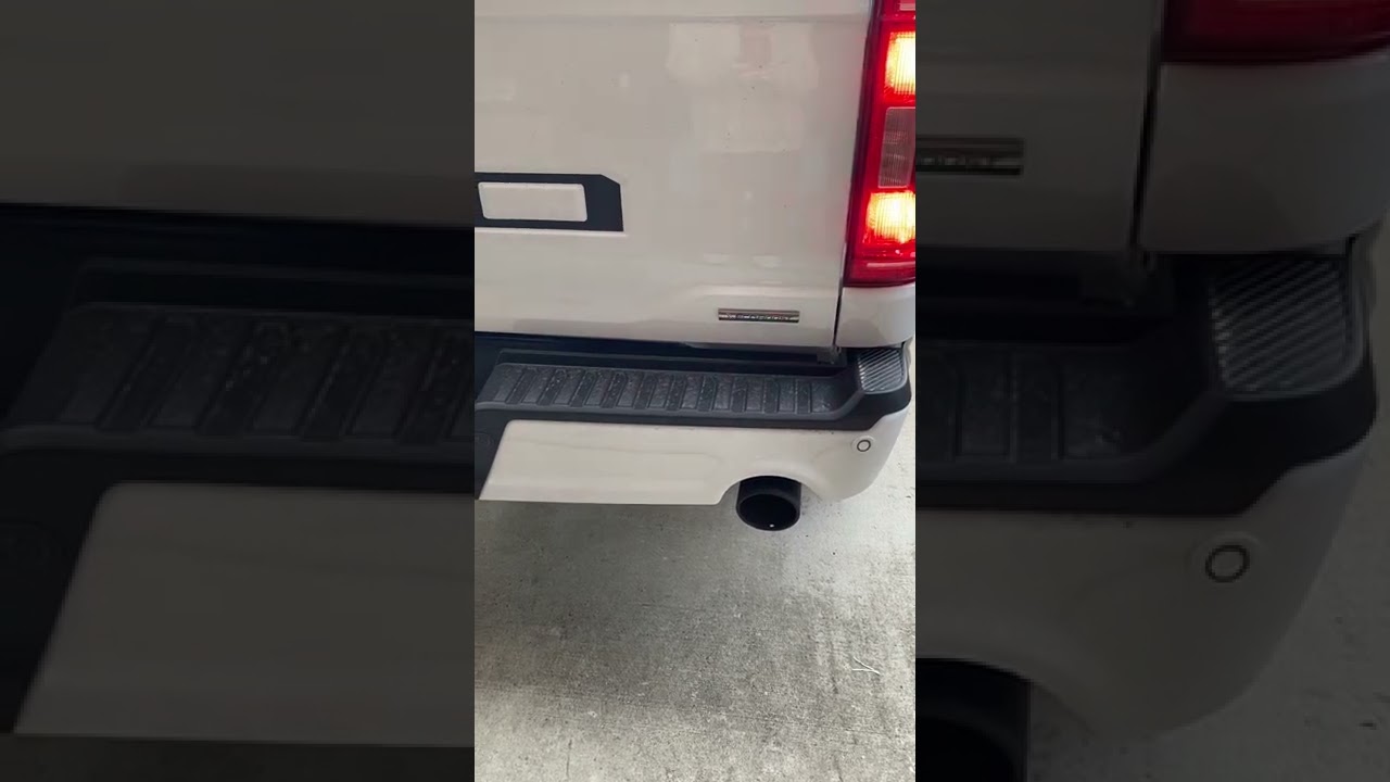 ‘22 Ford F150, 3.5L Ecoboost, resonator delete, OEM muffler, dual OEM muffler back pipes.